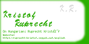 kristof ruprecht business card